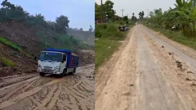 Jalan Rusak Akibat dari Aktifitas Penambngan