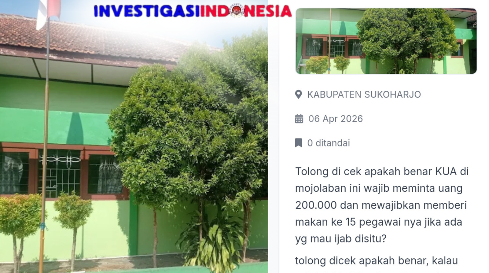 Aduan Warga Sukoharjo