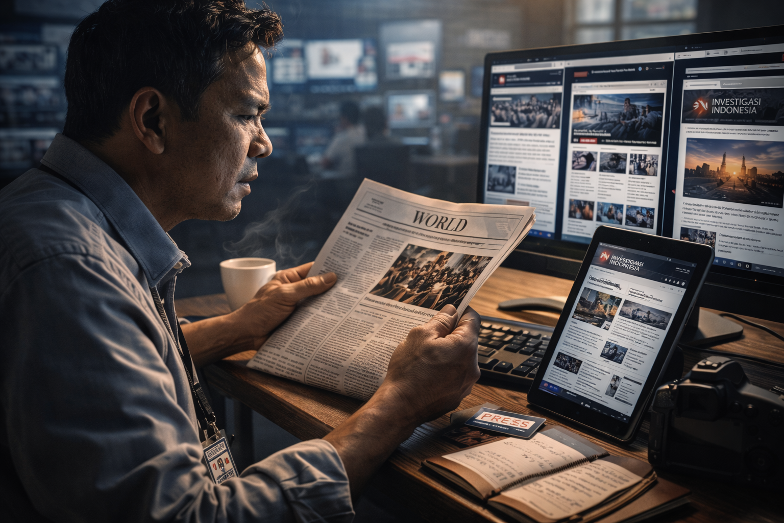 Ilustrasi Jurnalis Profesional