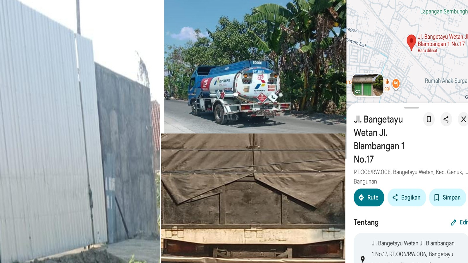 Foto lokasi Gudang, Titik GPS dan Armada