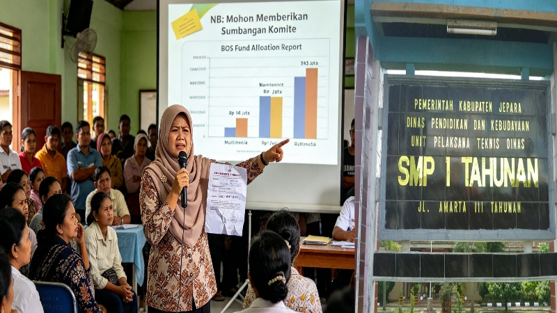 Ilustrasi Wali Murid dan sekolah